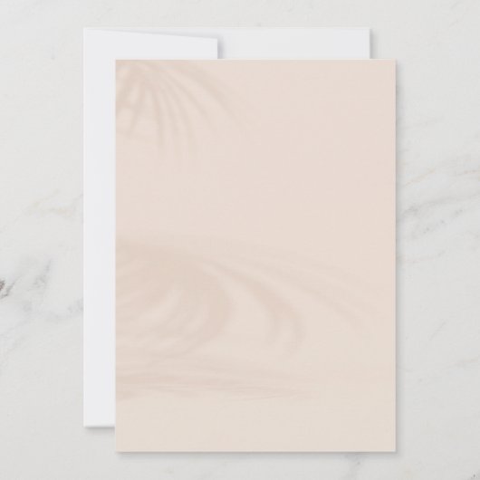 Boho Rustic Elegante Hochzeit Einladung (Rückseite)