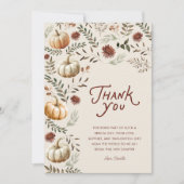 Boho Rustic Fall Brautparty Vielen Dank Dankeskarte (Vorderseite)