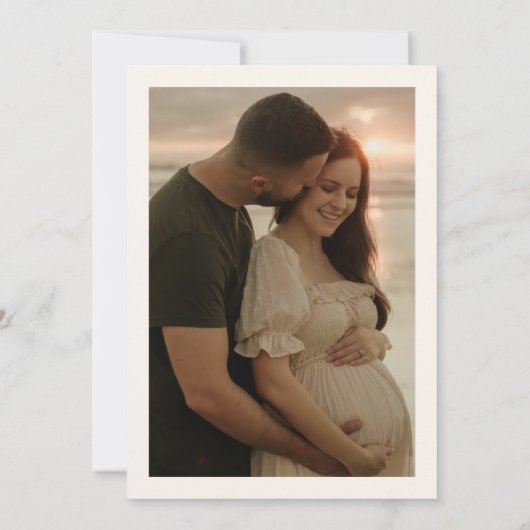 Boho Rustic Fall Floral Baby Dusche Danke Karte (Rückseite)