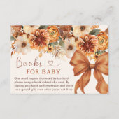 Boho Rustic Fall Floral Baby Dusche Party Begleitkarte (Vorderseite)