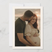 Boho Rustic Fall Floral Baby Dusche Party Foto Einladung (Rückseite)