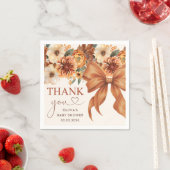 Boho Rustic Fall Floral Baby Dusche Party Serviette (Beispiel)