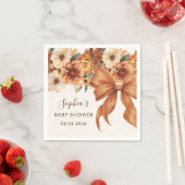 Boho Rustic Fall Floral Baby Dusche Party Serviette (Beispiel)