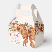 Boho Rustic Fall Floral Baby Shower Party Geschenkschachtel (Rückseite)