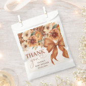 Boho Rustic Fall Floral Baby Shower Party Geschenktütchen (Ausgeschnitten)