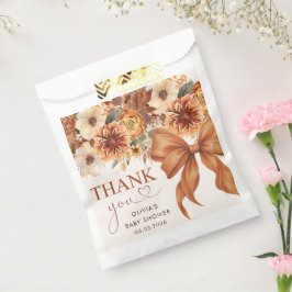 Boho Rustic Fall Floral Baby Shower Party Geschenktütchen