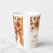 Boho Rustic Fall Floral Baby Shower Party Pappbecher (Rechts)