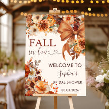 Boho Rustic Fall Floral Brautparty Begrüßungszeich