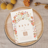 Boho Rustic Fall Floral RSVP Karte
