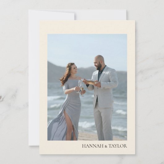 Boho Rustic Fall Floral Wedding Foto Save The Date (Rückseite)