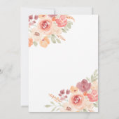 Boho rustic fall peach blush qr Brautparty Einladung (Rückseite)