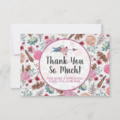 Boho Rustic Feather Arrow Floral Danke Karte (Vorderseite)
