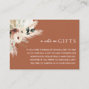 Boho Rustic Flora Hochzeitskunde für Hochzeitsgäst Begleitkarte