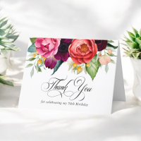 Boho Rustic Floral 50. Geburtstag Vielen Dank