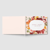 Boho Rustic Floral Burgundy Hochzeit im Herbst Gästebuch (Voll)