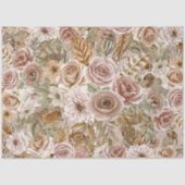Boho Rustic Floral Decoupage Tissue Seidenpapier (Vorderseite)