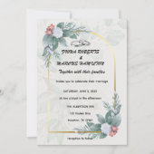 Boho Rustic Floral & Elegante Hochzeit Save the Da Date (Vorderseite)