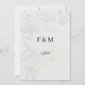 Boho Rustic Floral & Elegante Hochzeit Save the Da Date (Rückseite)