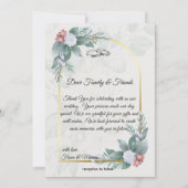Boho Rustic Floral & Elegante Wedding Dankeskarte (Vorderseite)