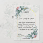 Boho Rustic Floral & Elegante Wedding Dankeskarte (Vorne/Hinten)