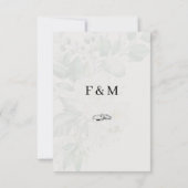 Boho Rustic Floral & Elegante Wedding RSVP Karte (Rückseite)