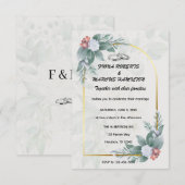 Boho Rustic Floral & Elegante Wedding RSVP Karte (Vorne/Hinten)