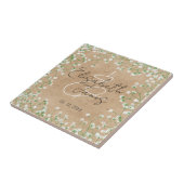 Boho Rustic Floral Gipskraut Inspiriert Hochzeit Fliese (Seite)