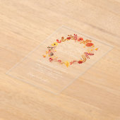 Boho Rustic Floral Herbst Fall Hochzeit Acryleinladungen (Ablage )