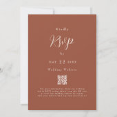Boho Rustic Floral Hochzeit im Herbst Einladung (Rückseite)