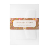 Boho Rustic Floral Hochzeit im Herbst Einladungsbanderole (Vorderseite Beispiel)