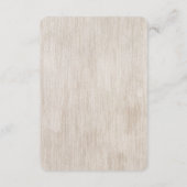 Boho Rustic Floral Information Card Begleitkarte (Rückseite)