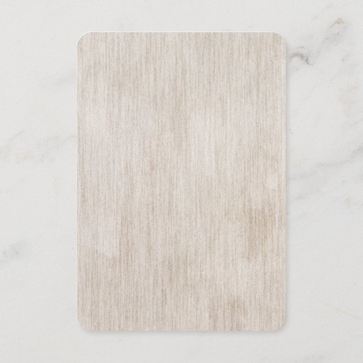 Boho Rustic Floral Information Card Begleitkarte (Rückseite)