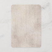 Boho Rustic Floral Information Card Begleitkarte (Rückseite)