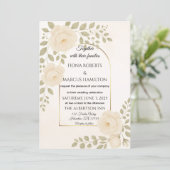 Boho Rustic Floral & Minimalistisch Elegante Hochz Save The Date (Stehend Vorderseite)