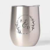 Boho Rustic Floral Mit Monogramm Initials Wedding (Links)