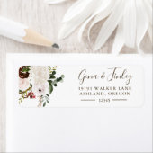 Boho Rustic Floral Rose Rücksendeadresse (Insitu)