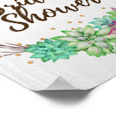 Boho Rustic Floral Sukkuläres Brautparty Willkomme Poster (Ecke)