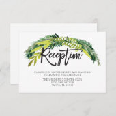 Boho Rustic Floral Wedding Card Begleitkarte (Vorne/Hinten)