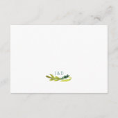 Boho Rustic Floral Wedding Card Begleitkarte (Rückseite)