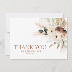 Boho Rustic Floral Wedding Danke Ihre Karte MAEVE