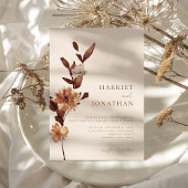 Boho Rustic Floral Wedding Einladung