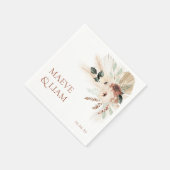Boho Rustic Floral Wedding Napkins MAEVE Serviette (Ecke)
