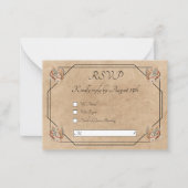 Boho Rustic Floral Wedding RSVP Mitteilungskarte (Vorderseite)