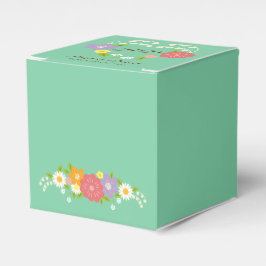 Boho Rustic Floral Wreath Wedding (Mint) Geschenkschachtel