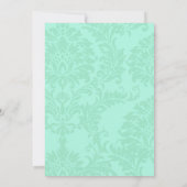 Boho Rustic Folk Art Mint Wedding Einladung (Rückseite)