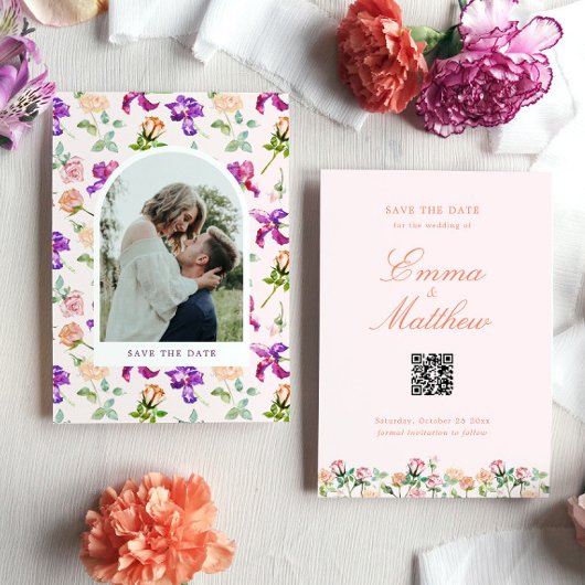 Boho Rustic Garden Photo Save The Date