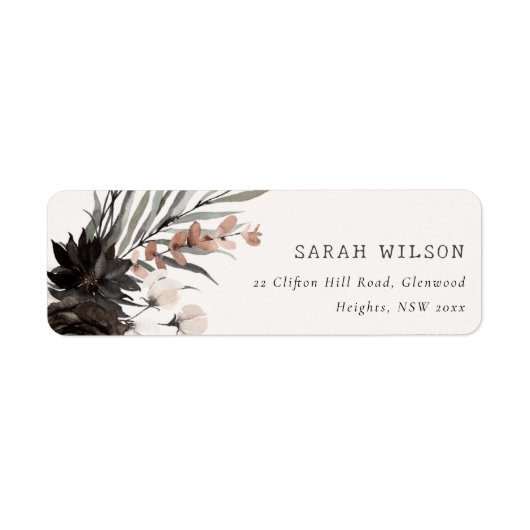 Boho Rustic Gothic Rust Black Botanical Wedding (Vorne)