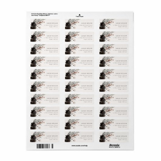 Boho Rustic Gothic Rust Black Botanical Wedding (Vorne)