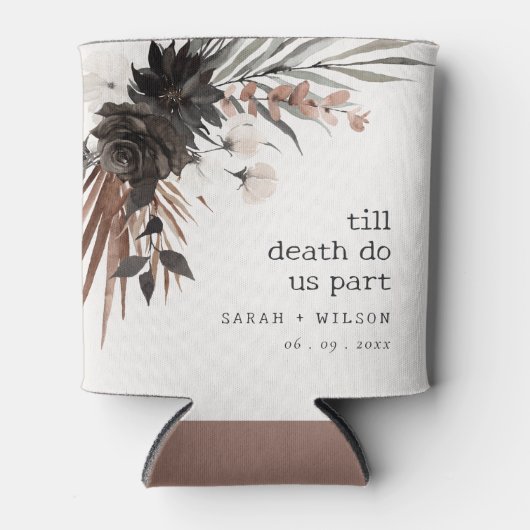 Boho Rustic Gothic Rust Black Botanical Wedding Dosenkühler (Vorderseite)