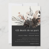 Boho Rustic Gothic Rust Black Botanical Wedding Einladung (Vorderseite)